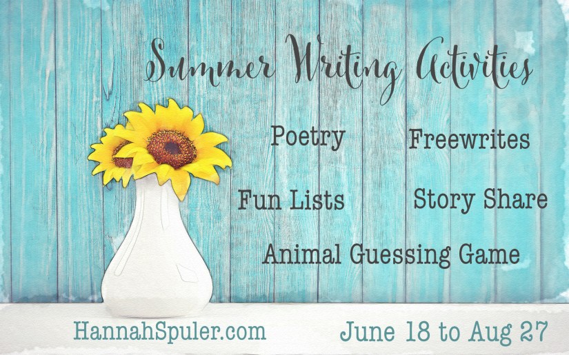 Summer Writing Activities update